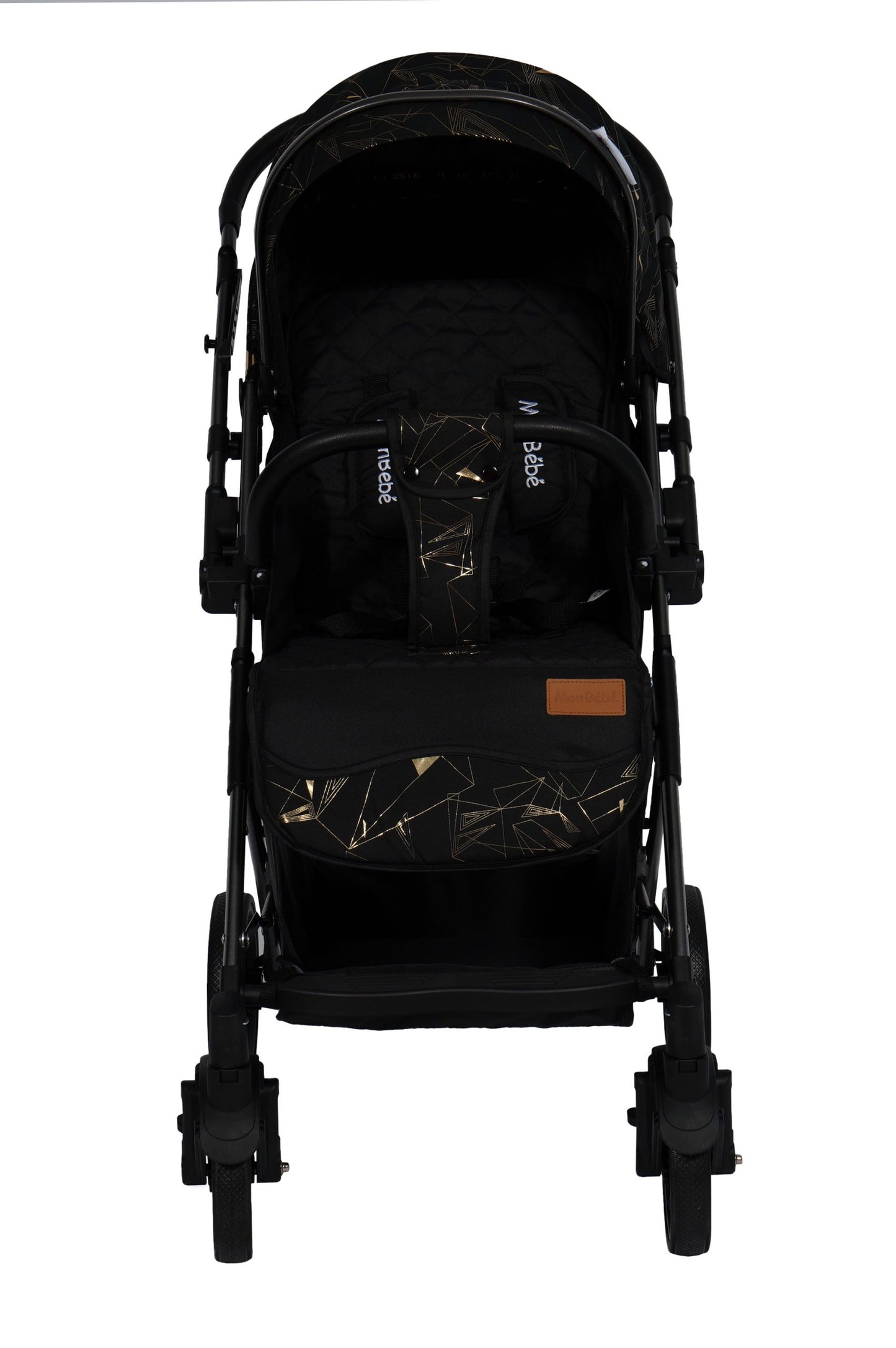 POUSSETTE VALISE RÉVERSIBLE NOIR DORÉ - MON BÉBÉ