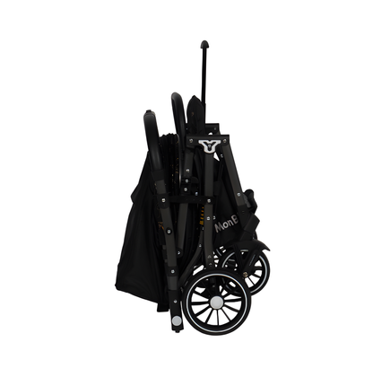POUSSETTE VALISE RÉVERSIBLE NOIR DORÉ - MON BÉBÉ
